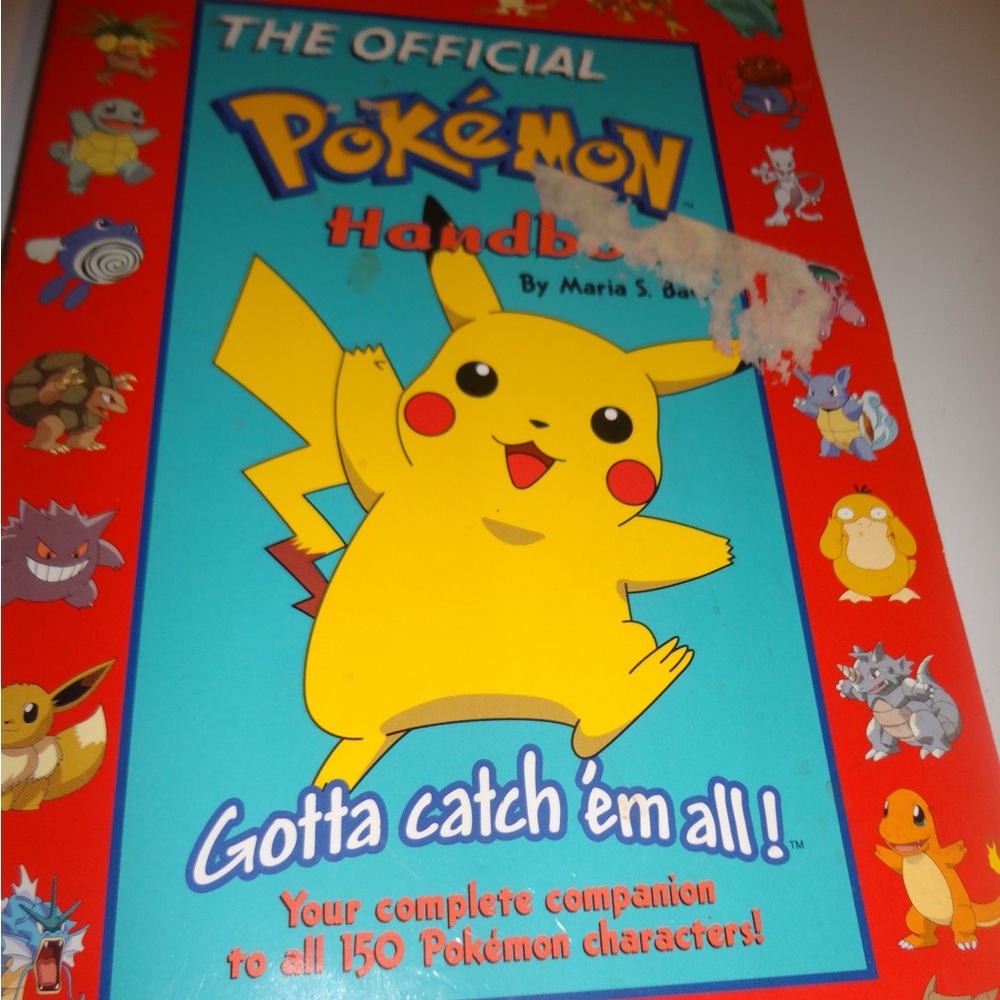 1995,19,98  Pokemon Handbook with Red and Yellow Cover